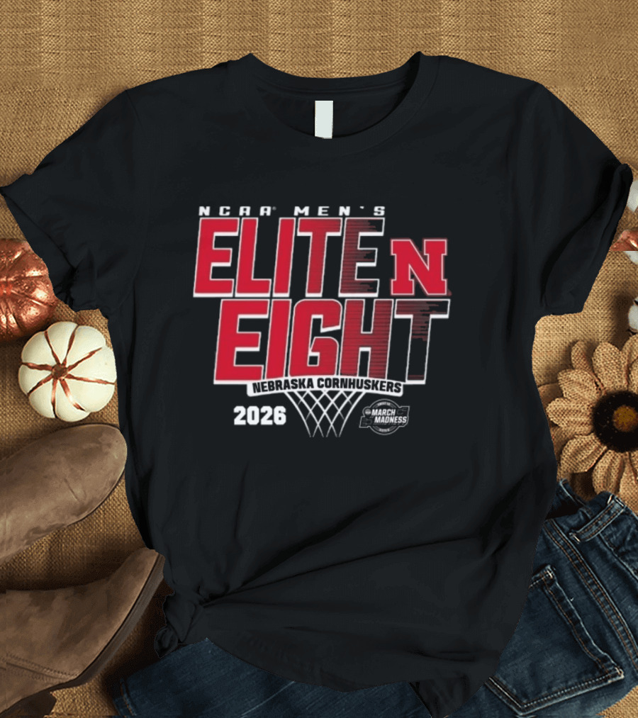 NCAA Men's 2026 Elite Eight Nebraska Cornhuskers March Madness T-Shirt
