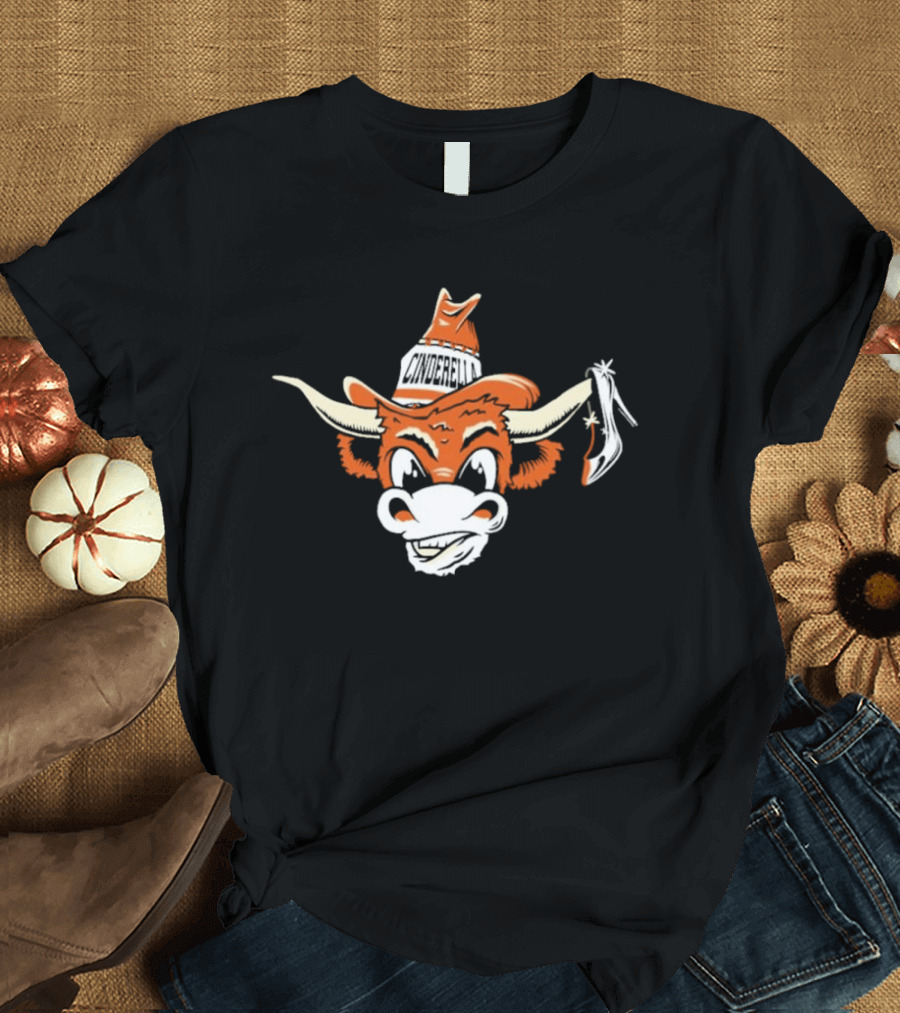 Texas Longhorns Cinderella Cowboy Hat High Heel T-Shirt