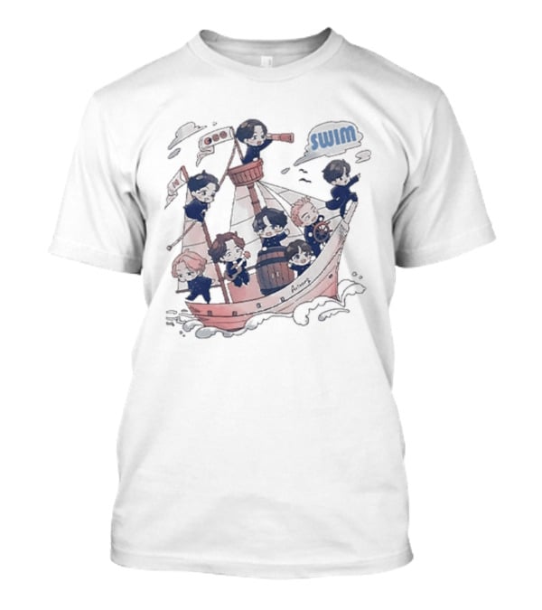 Bangtan Arirang Swim Boat Characters Adventure T-Shirt