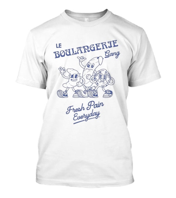 Le Boulangerie Gang Fresh Pain Everyday Cartoon Characters T-Shirt