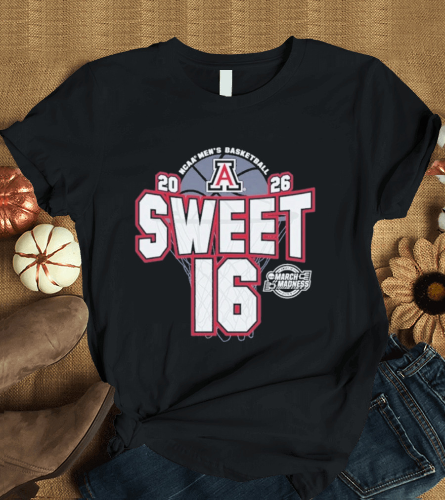 Arizona Wildcats 2026 Sweet 16 Men's Basketball Tournament March Madness T-Shirt