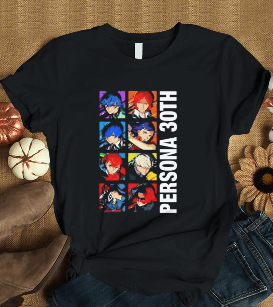 Atlus Persona 30th Anniversary Protagonist Series Legacy Stack T-Shirt