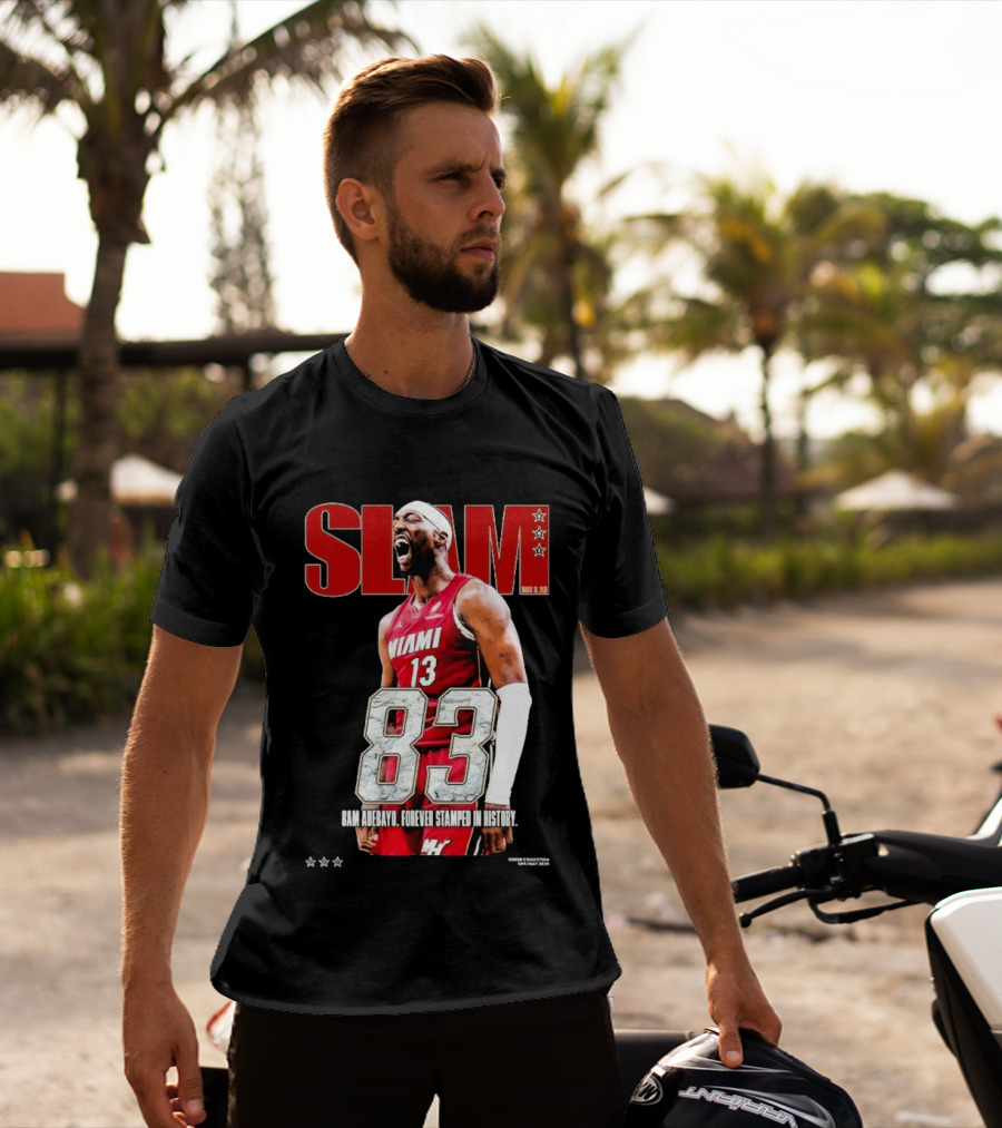 Slam March 2023 Bam Adebayo Miami 83 Points Forever Stamped In History T-Shirt