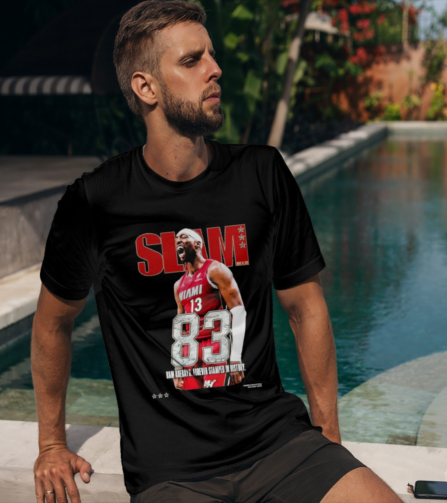 Slam March 2023 Bam Adebayo Miami 83 Points Forever Stamped In History T-Shirt