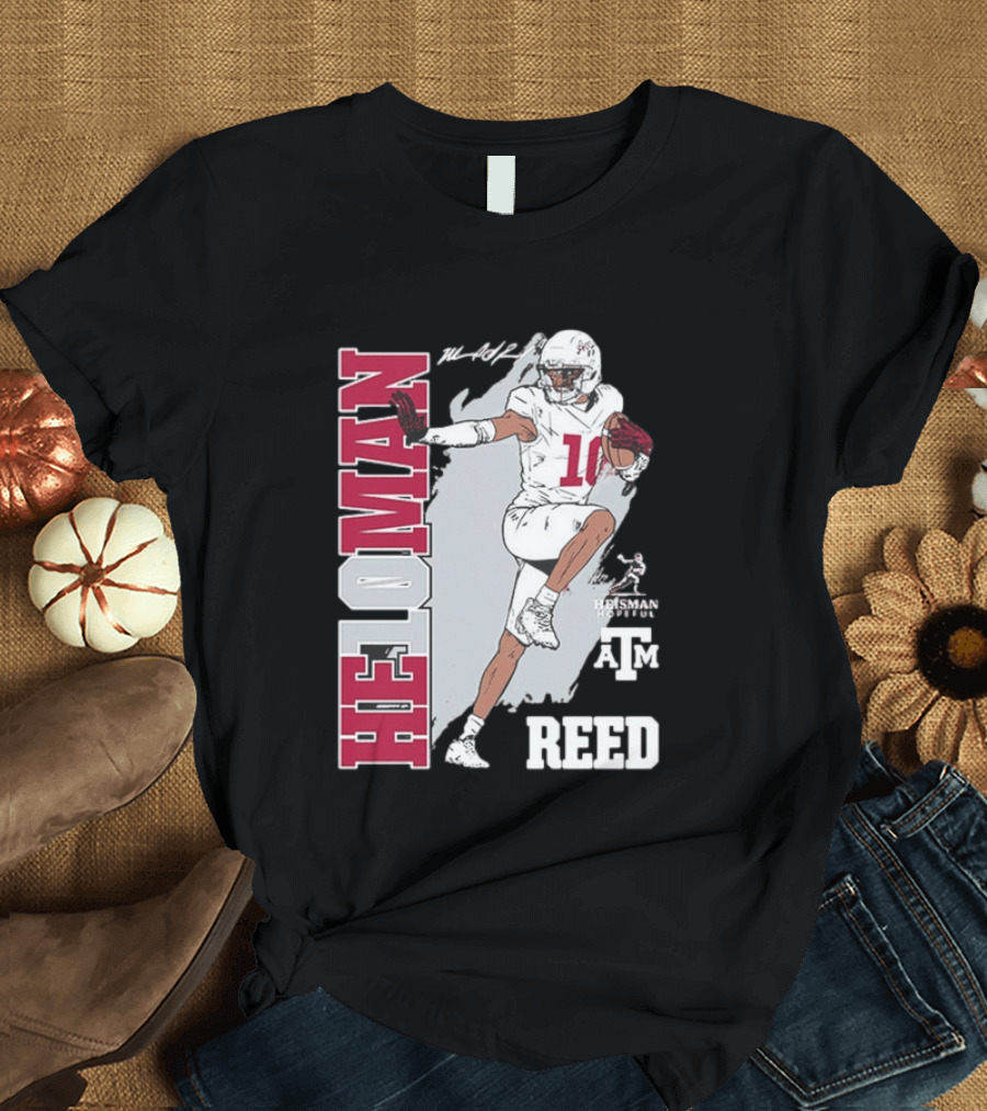Marcel Reed Texas A&M Aggies Heloman Heisman Pose T-Shirt