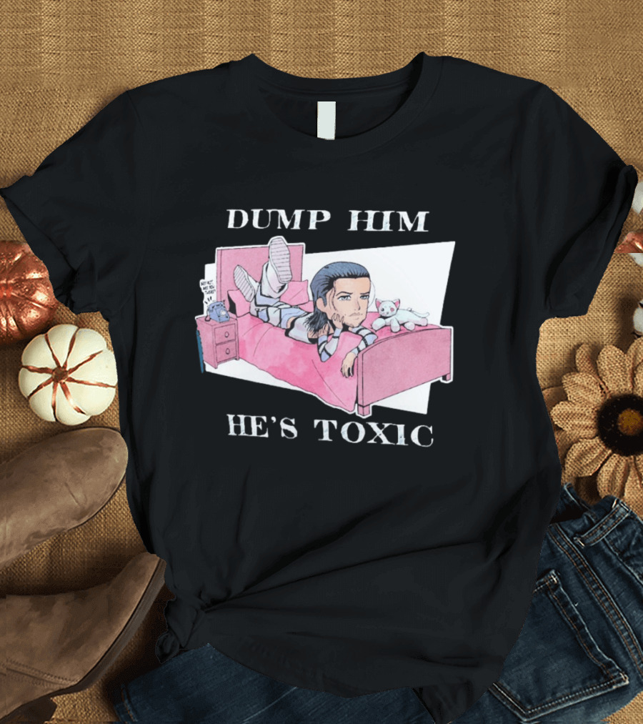 Dump Him He's Toxic Cartoon Kit Wilson WWE T-Shirt