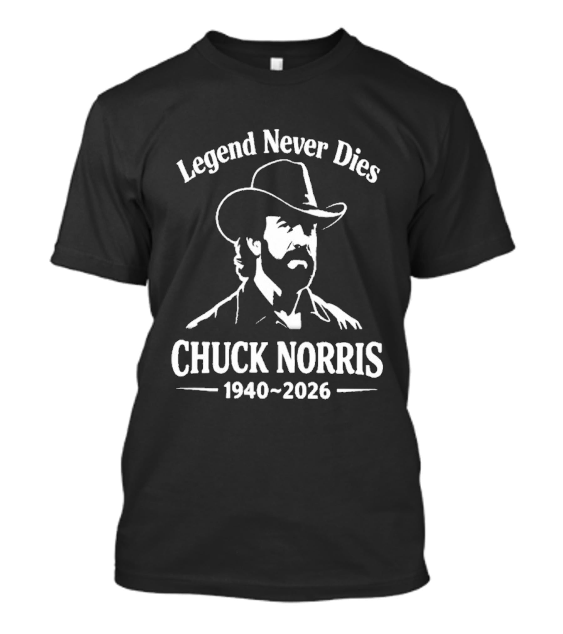 Legend Never Dies Chuck Norris 1940 2026 Cowboy Hat T-Shirt