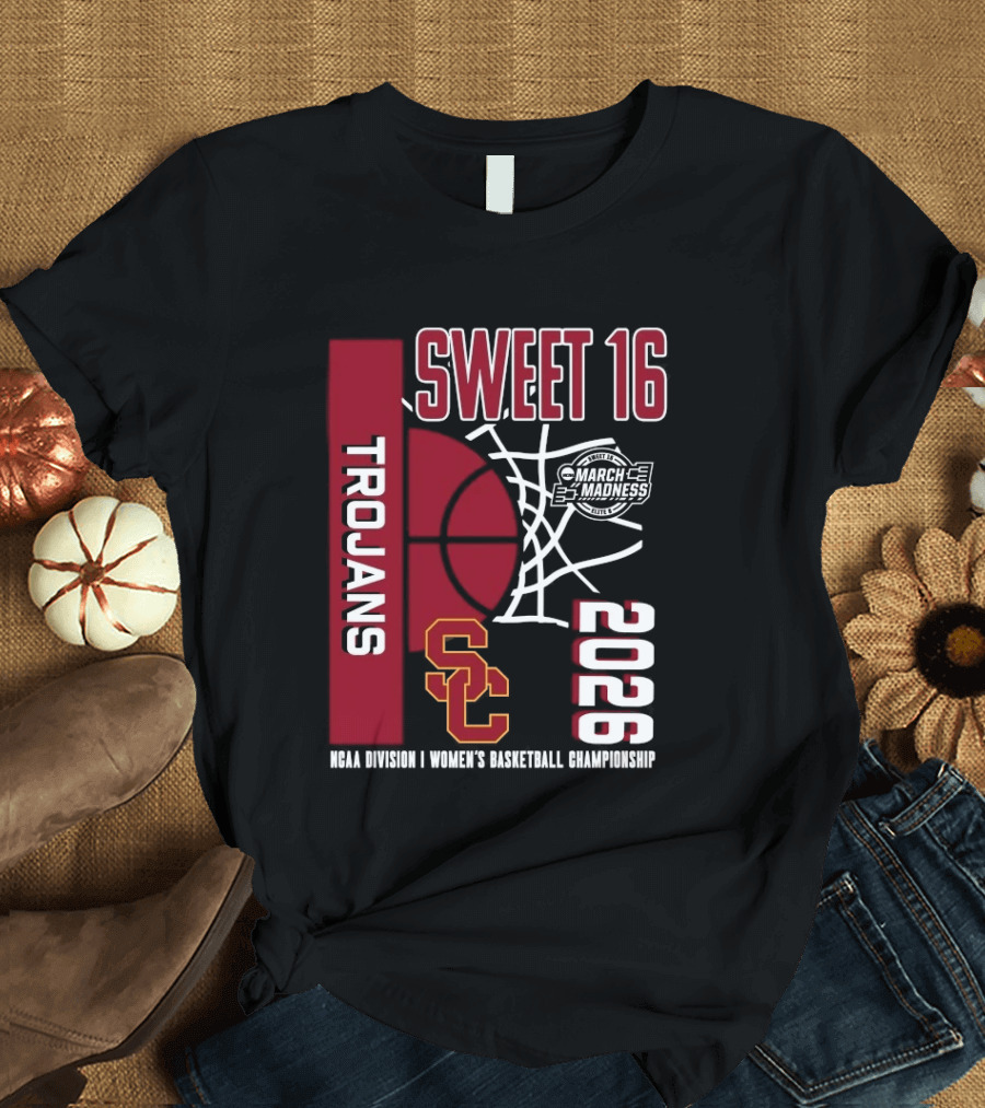 USC Trojans 2026 NCAA Division I Women's Basketball Championship Sweet 16 March Madness T-Shirt