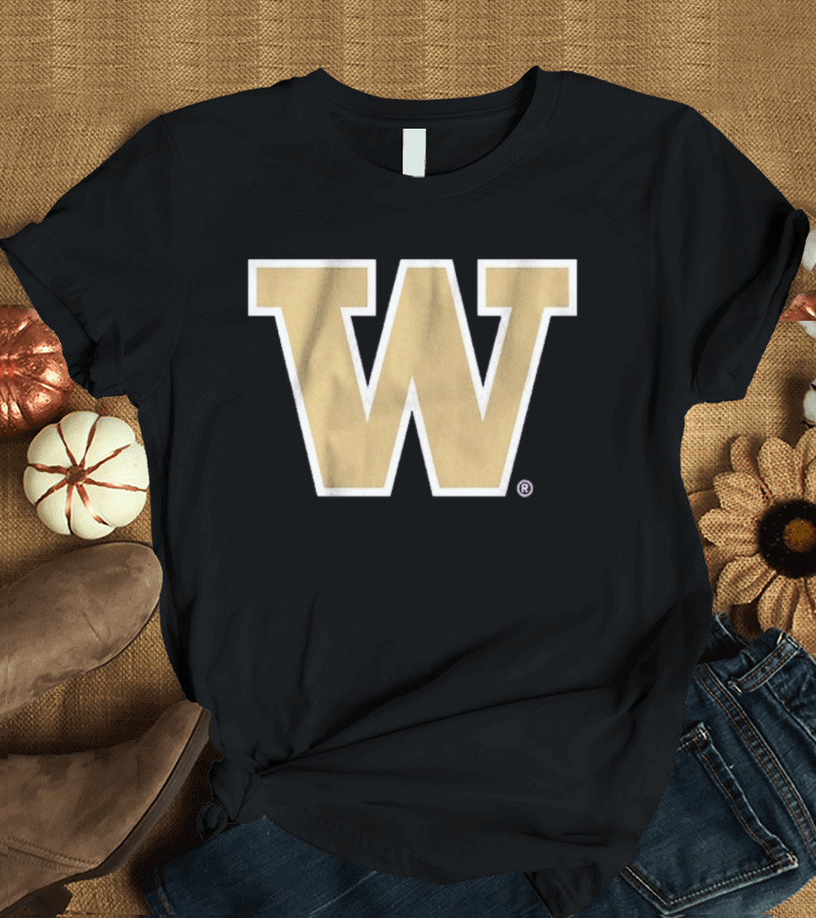 Washington Huskies Primary Gold W T-Shirt