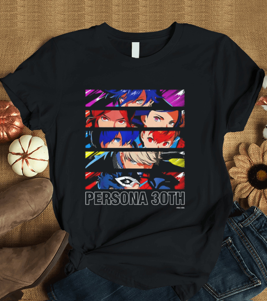 Atlus Persona 30th Protagonist Series Hero Line Up Anniversary Celebration T-Shirt
