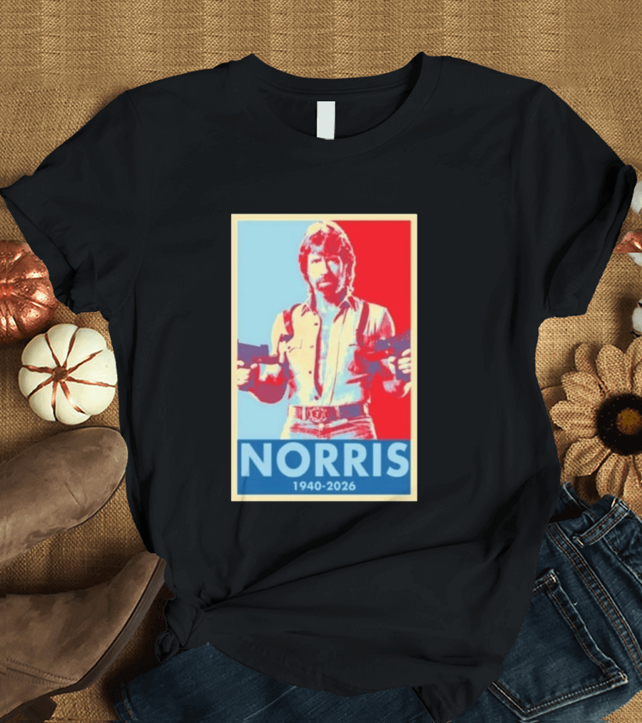 Norris 1940 2026 Retro Tribute With Dual Pistols T-Shirt