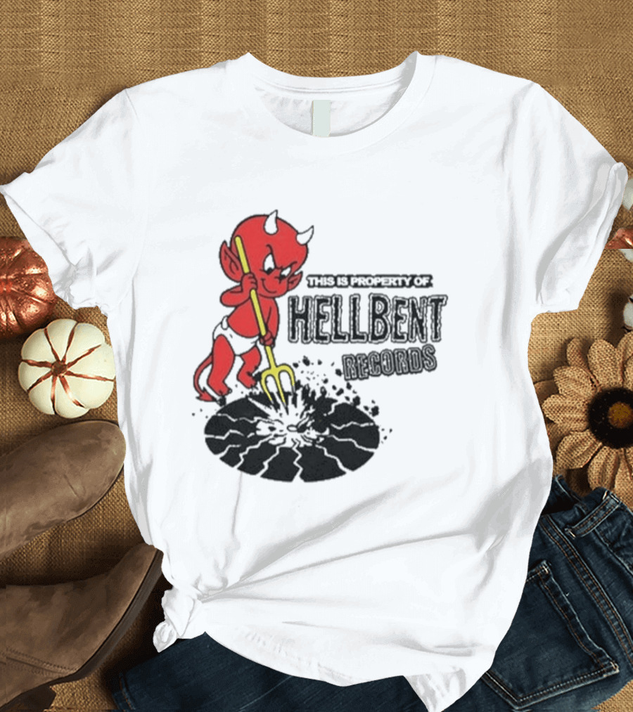 Hellbent Records Mischievous Devil Vinyl Smash T-Shirt