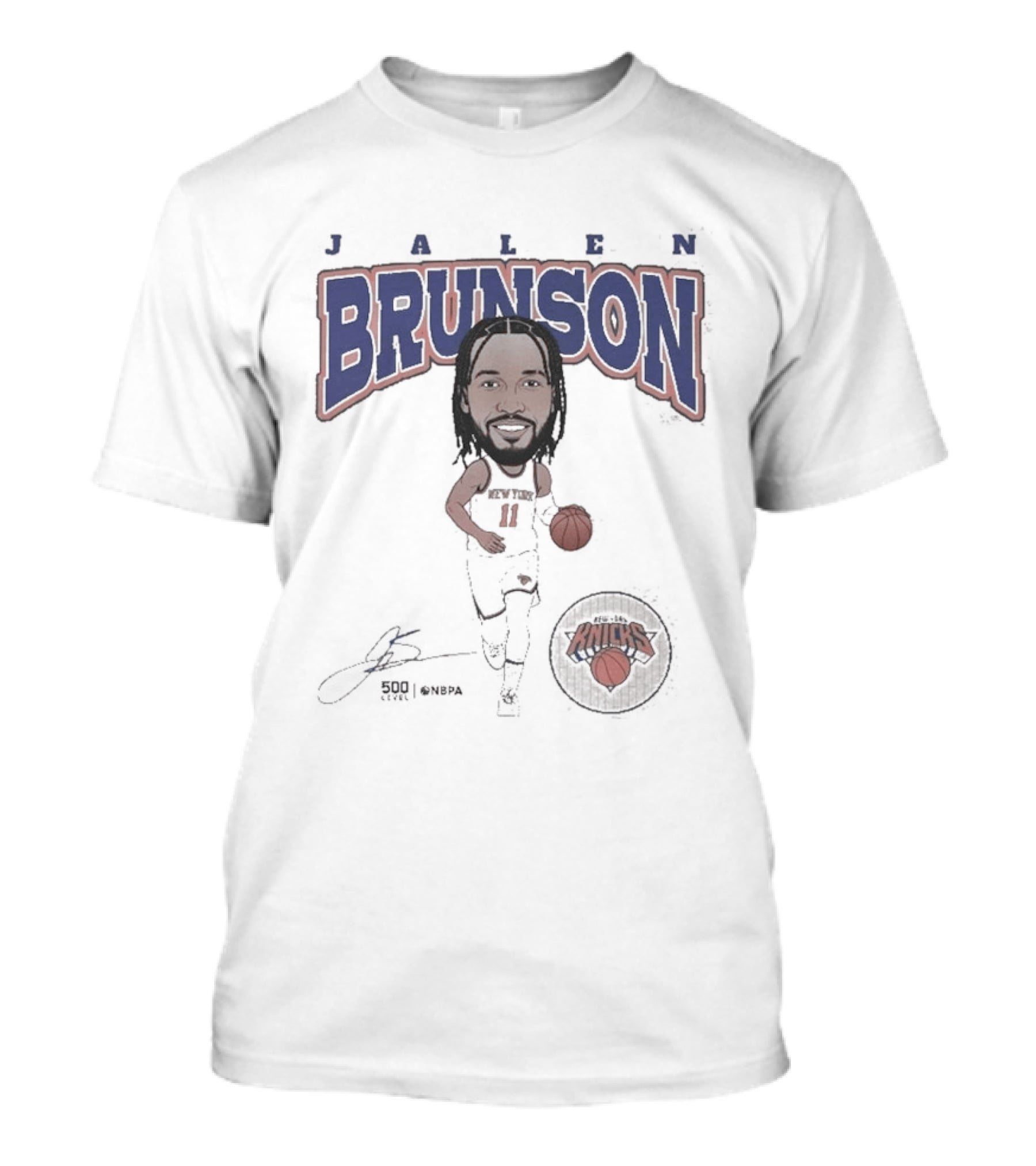 Jalen Brunson New York Knicks Basketball Hardwood Comic T-Shirt