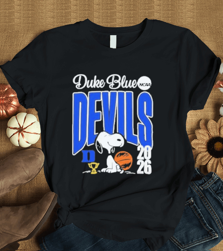 Duke Blue Devils Snoopy Basketball 2026 NCAA Champions T-Shirt
