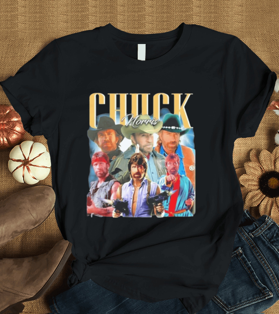 Chuck Norris 1940 2026 Collage Texas Ranger Legend T-Shirt