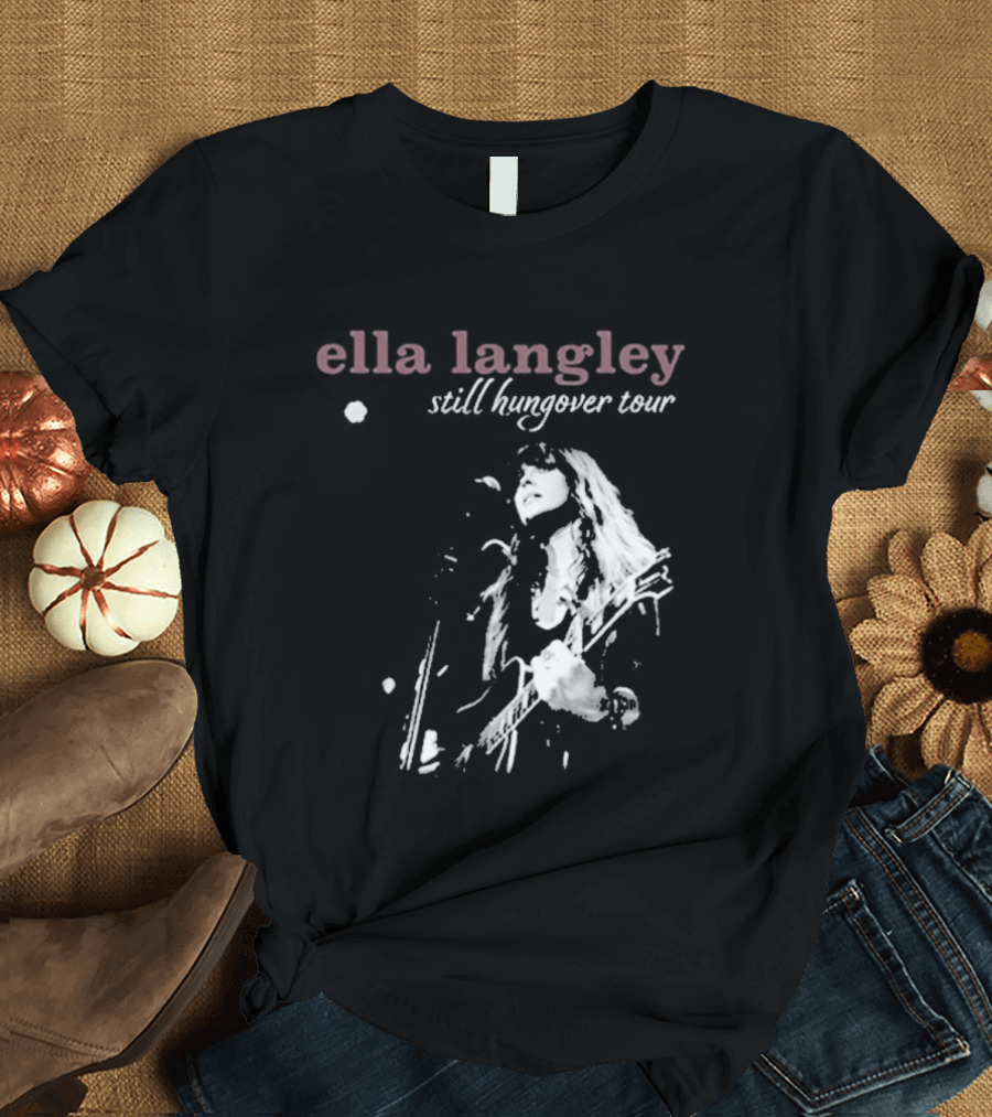 Ella Langley Still Hungover Tour Pink Textual T-Shirt