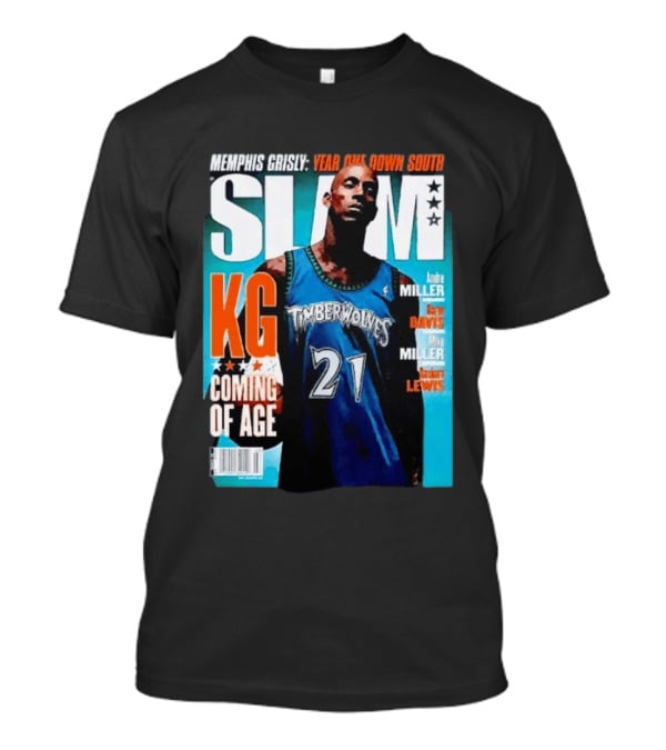Slam Kevin Garnett Timberwolves Memphis Grisly Year One Down South KG Coming Of Age T-Shirt