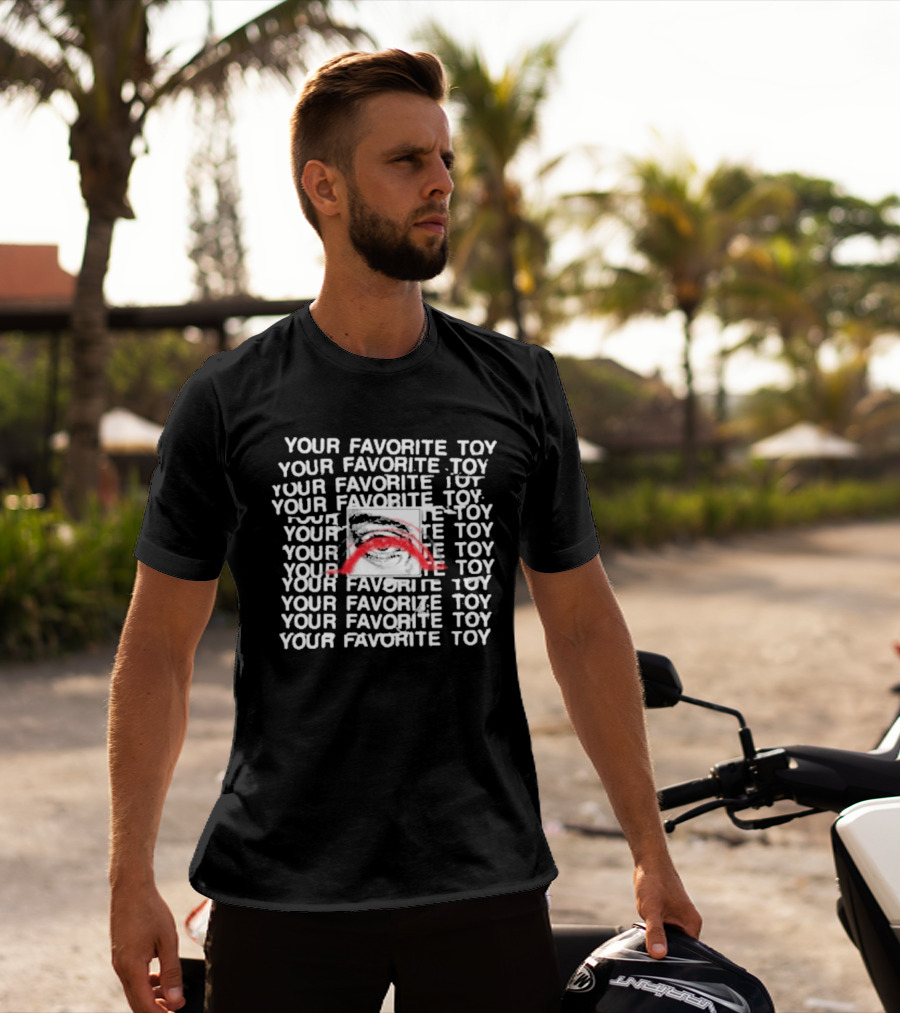 Sparks Your Favorite Toy Repeated Text With Red Stroke Highlight T-Shirt