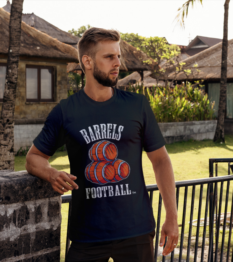 Barrels Football Three Blue Barrels Kentucky T-Shirt
