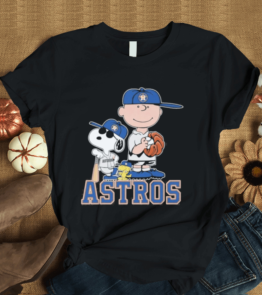 Snoopy Brown Astros Baseball 2026 T-Shirt
