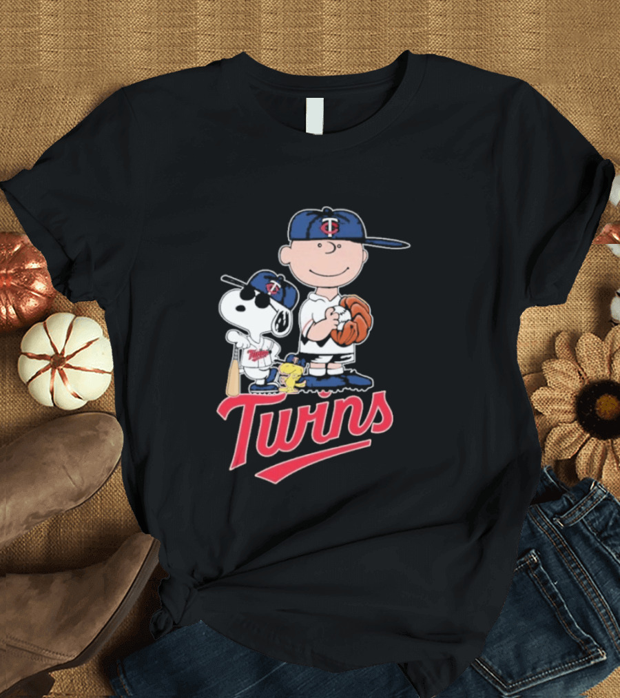 Snoopy 2026 Peanuts Charlie Brown Twins Baseball T-Shirt