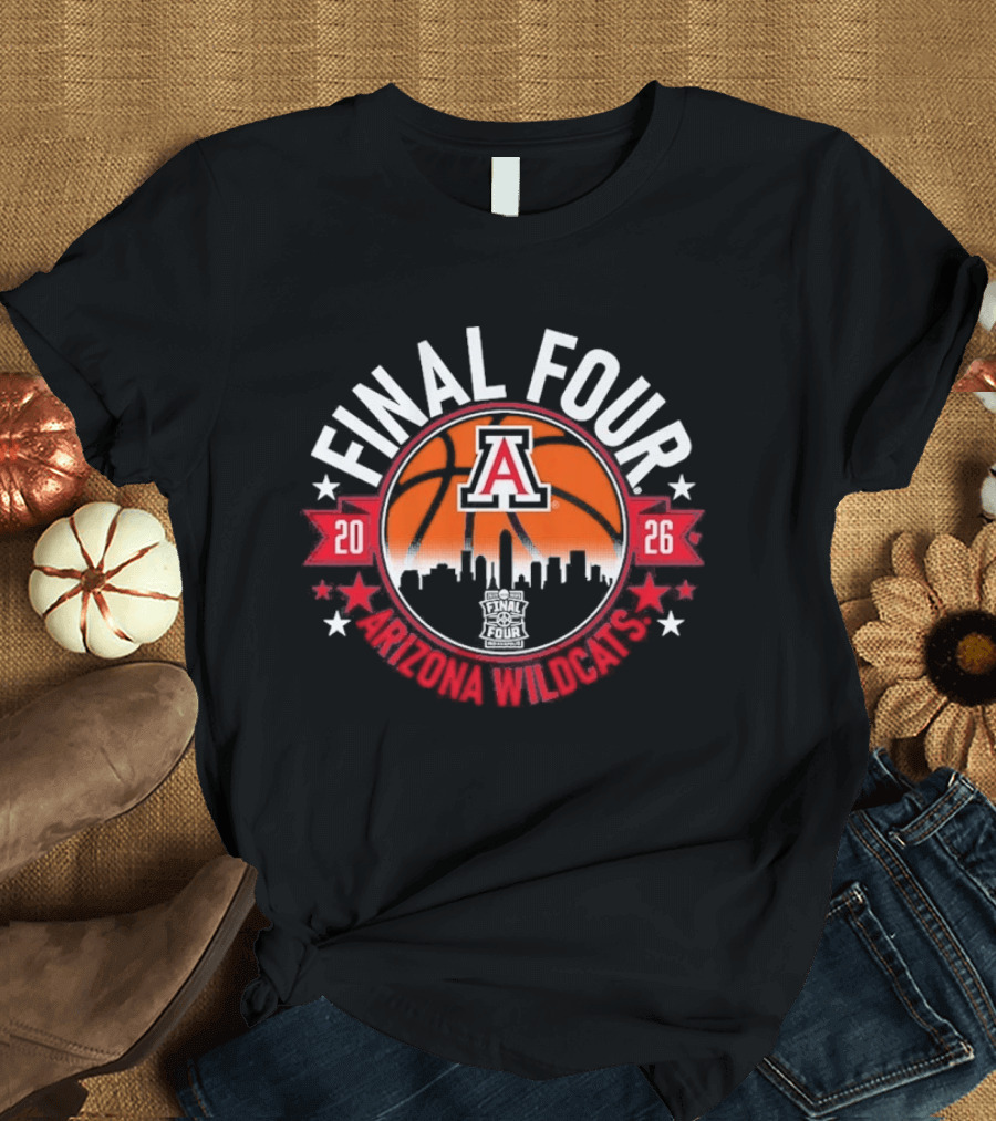 Final Four 2026 Arizona Wildcats Basketball Skyline T-Shirt