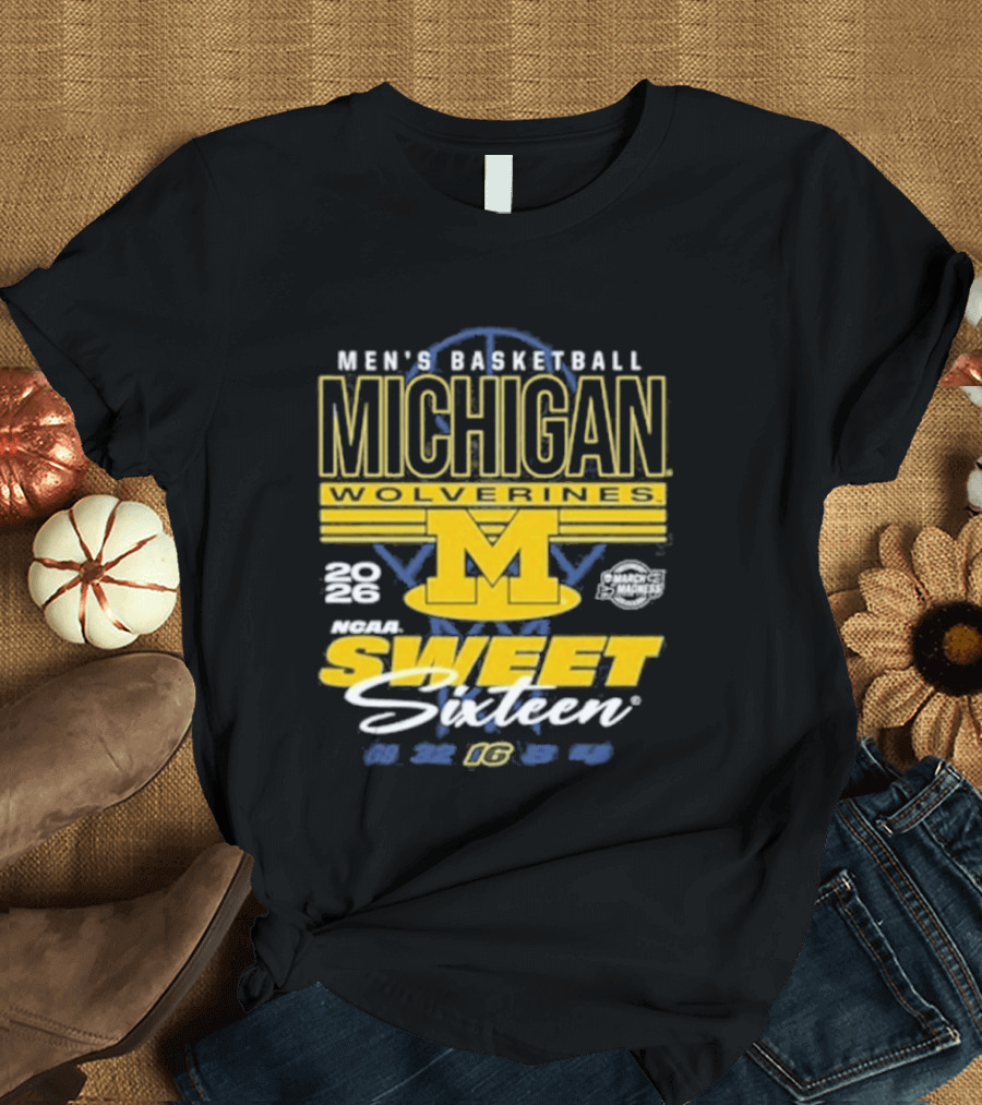Men's Basketball Michigan Wolverines 2023 NCAA Sweet Sixteen M T-Shirt
