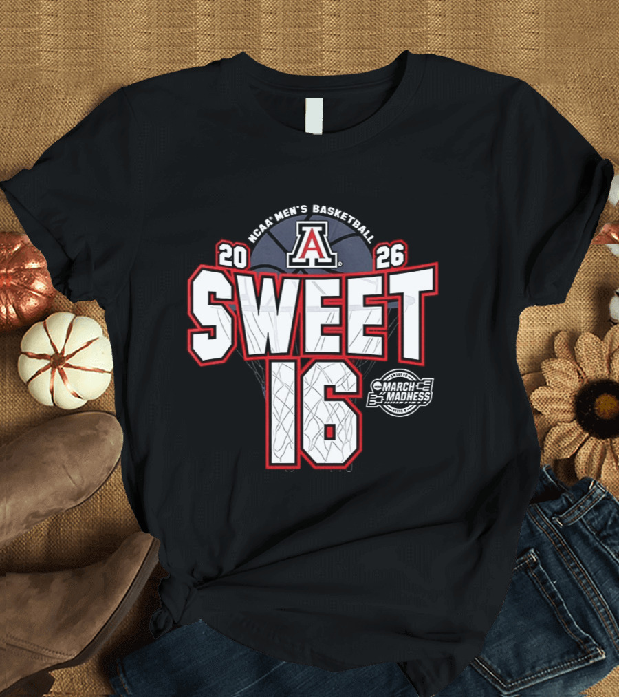Arizona Wildcats NCAA Men's Basketball 2026 Sweet 16 March Madness T-Shirt