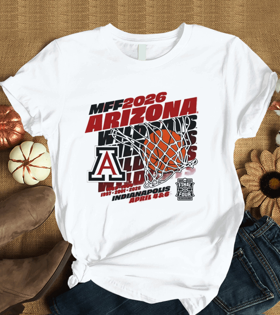 MFF 2026 Arizona Wildcats Men's Basketball Final Four Indianapolis Bound T-Shirt