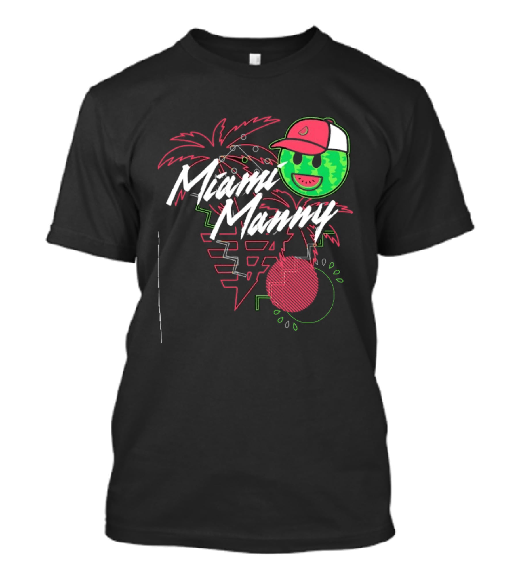 Ross Chastain Miami Manny Melon Man Palm Tree Watermelon Cap T-Shirt