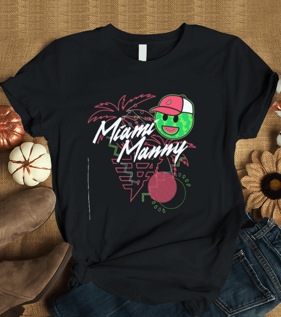 Ross Chastain Miami Manny Melon Man Palm Tree Watermelon Cap T-Shirt