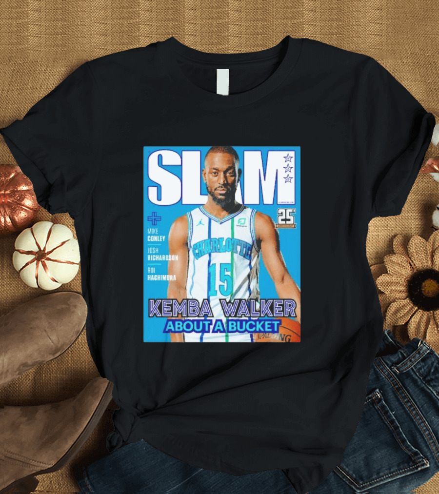 Slam Magazine Kemba Walker Charlotte Hornets About A Bucket Edition T-Shirt