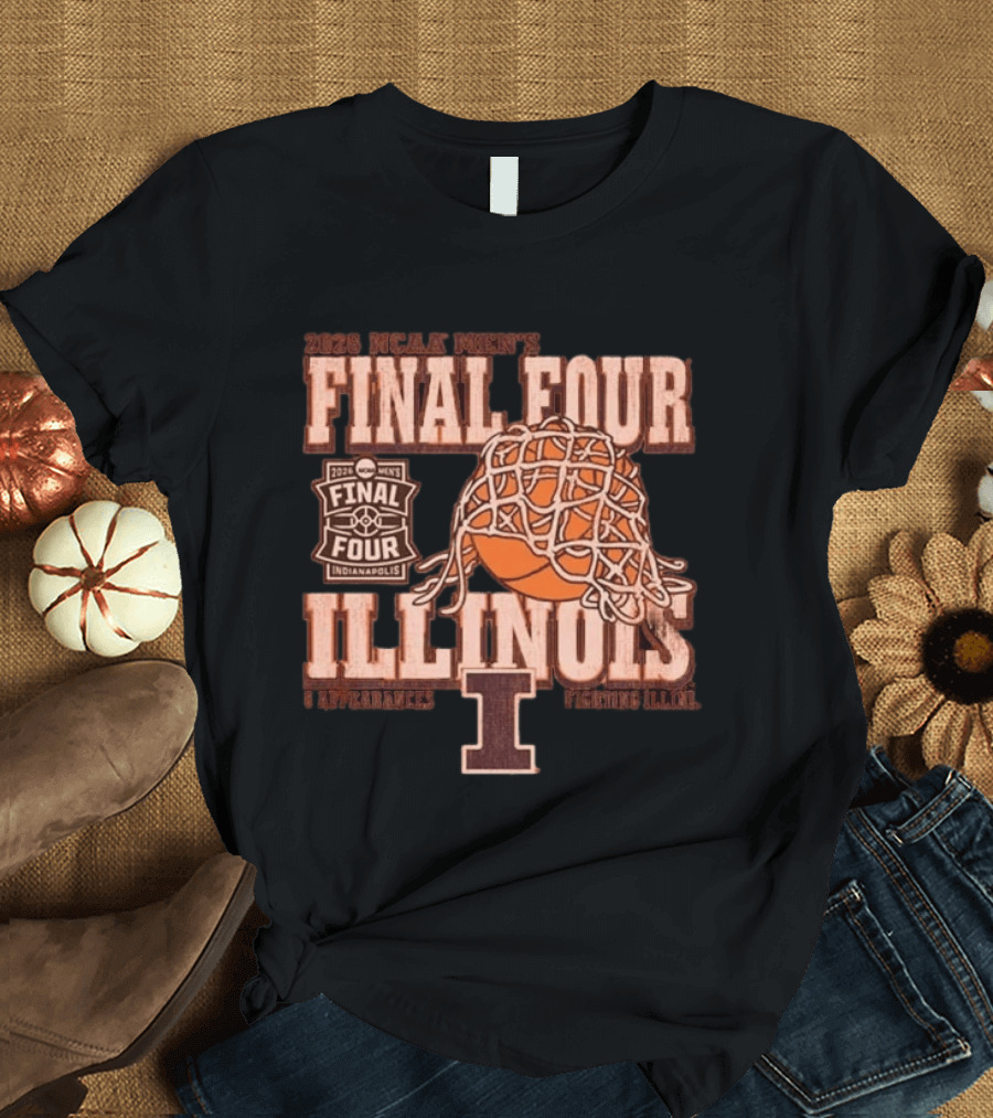 2026 NCAA Men's Final Four Illinois Basketball Indianapolis March Madness T-Shirt