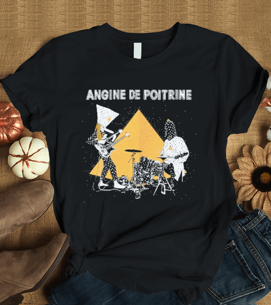 Angine De Poitrine Band Musical Performance With Triangle And Drums T-Shirt