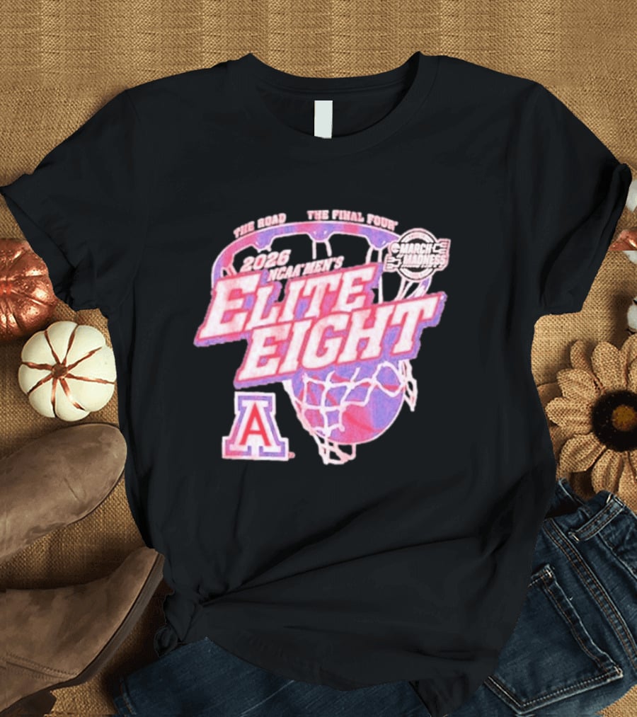 2026 NCAA Men's Elite Eight Arizona Wildcats March Madness Basketball Final Four T-Shirt