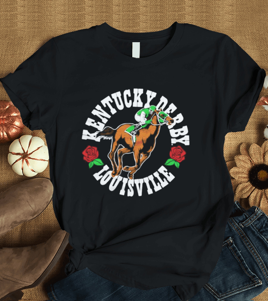Kentucky Derby Louisville Horse Racing Roses T-Shirt