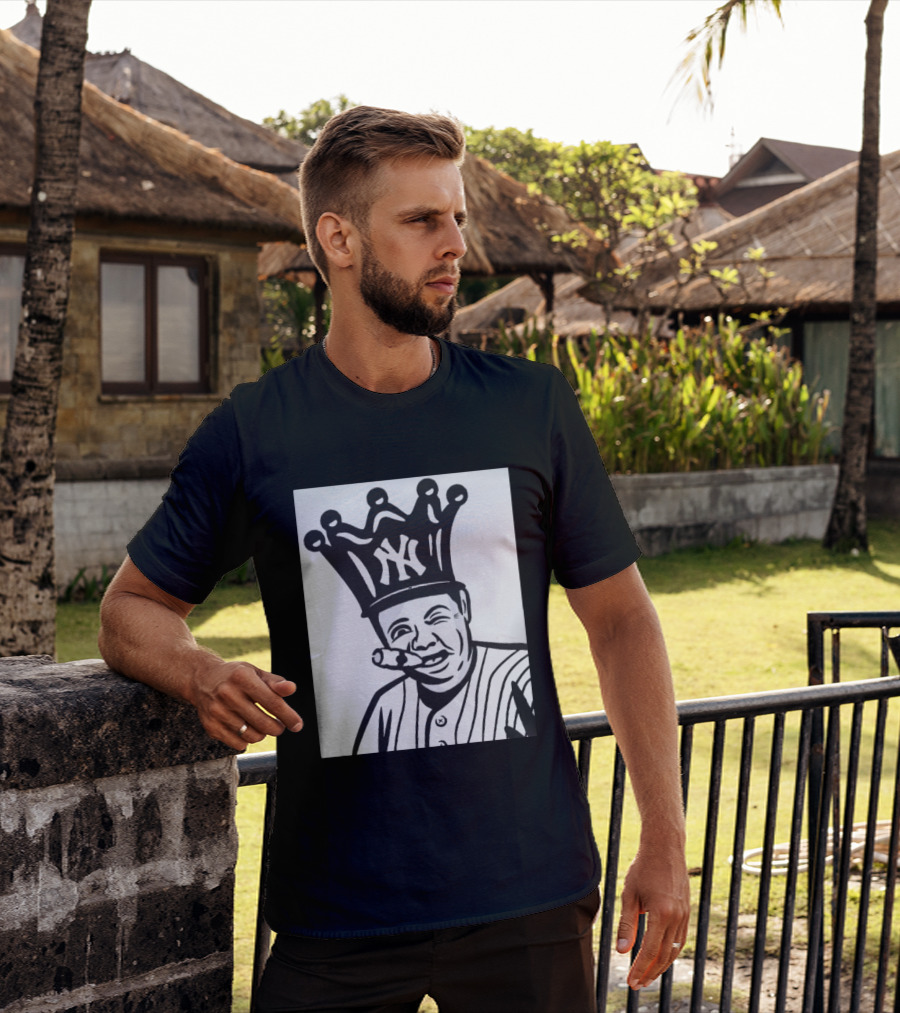 Babe Ruth Cigar Crown NY Yankees Opening Day T-Shirt