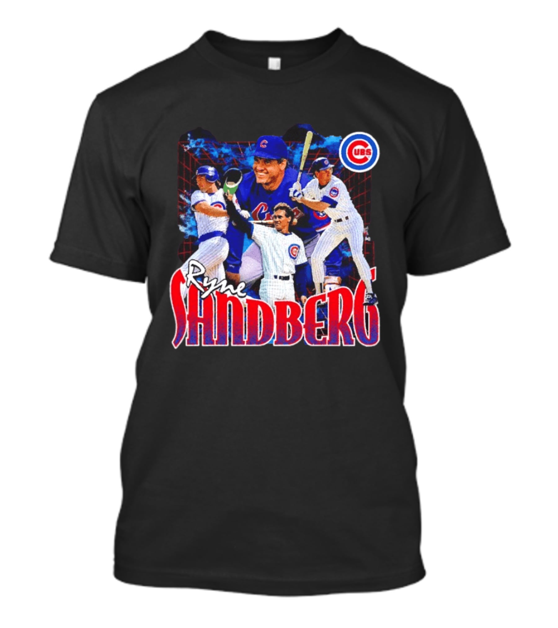 Ryne Sandberg Chicago Cubs MLB Player Collage T-Shirt