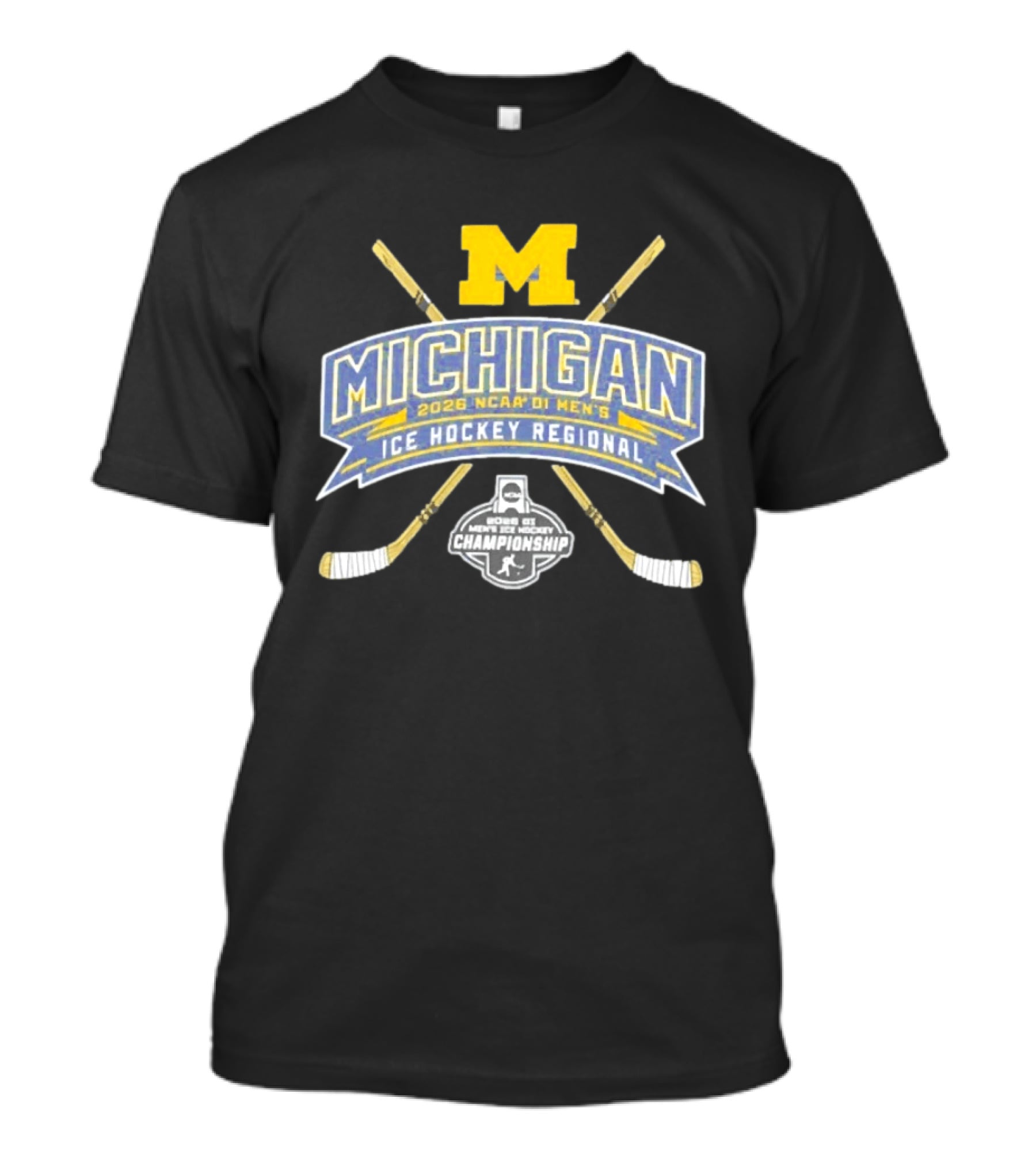 Michigan Wolverines 2026 NCAA DI Men's Ice Hockey Regional Championship T-Shirt