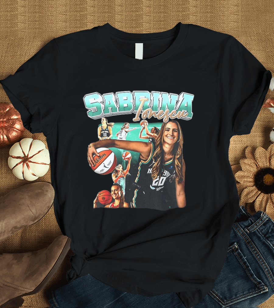 Sabrina Ionescu New York Liberty Basketball WNBA Wilson 20 T-Shirt