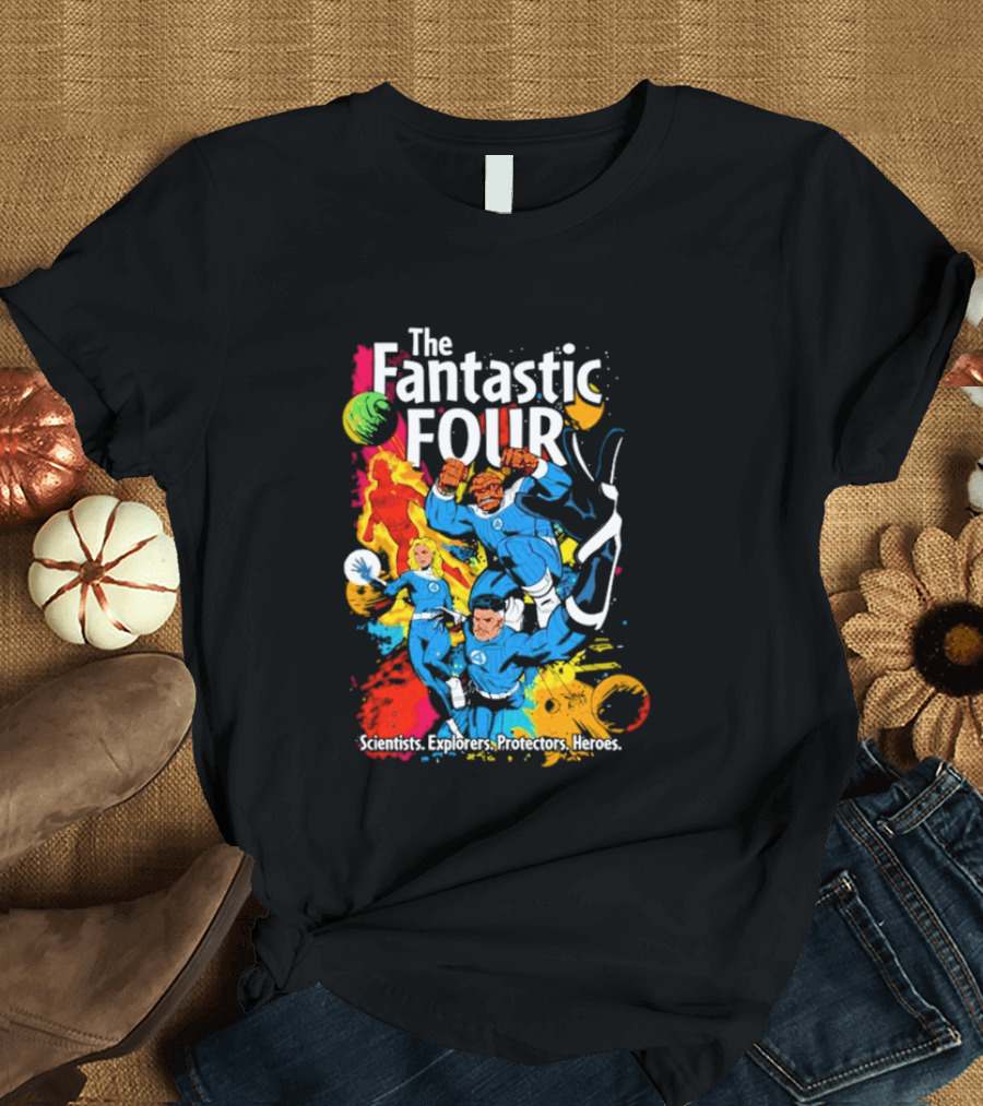 The Fantastic Four Comic Explorers Scientists Innovators Heroes T-Shirt