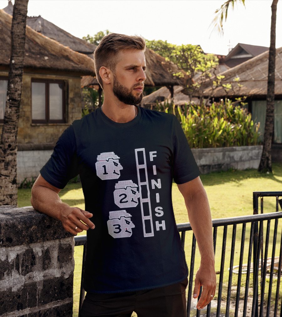 The Great Red Race Cincinnati Reds Finish Line Illustrations T-Shirt