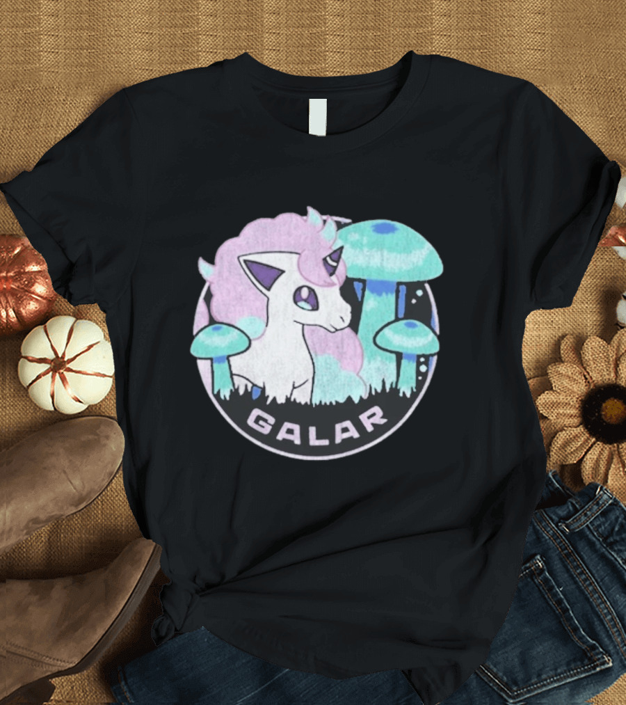 Pokémon Galar Rapidash Pastel Mushroom Adventure T-Shirt