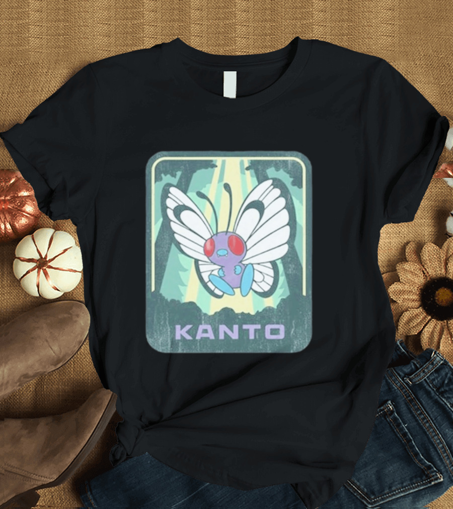 Kanto Explore Pokémon Butterfly Woods Adventure T-Shirt