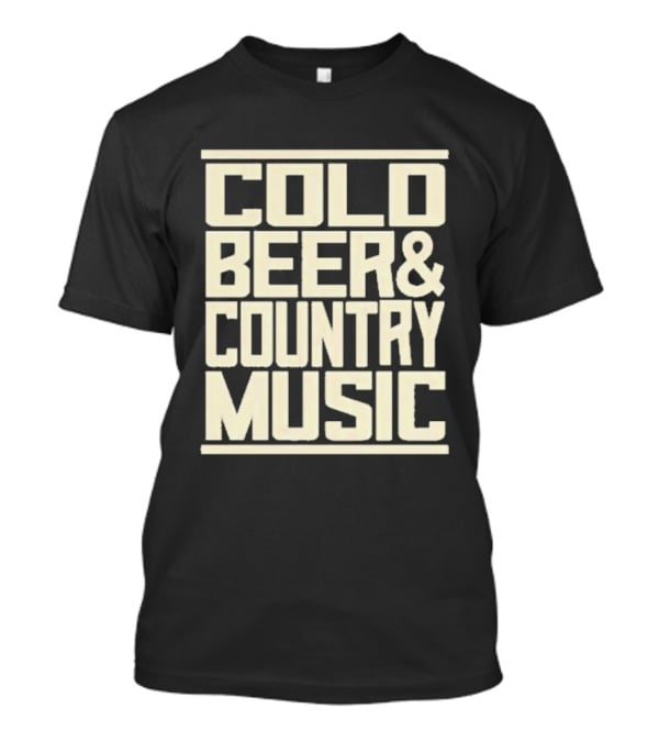 Cold Beer And Country Music Zach Top Black T-Shirt