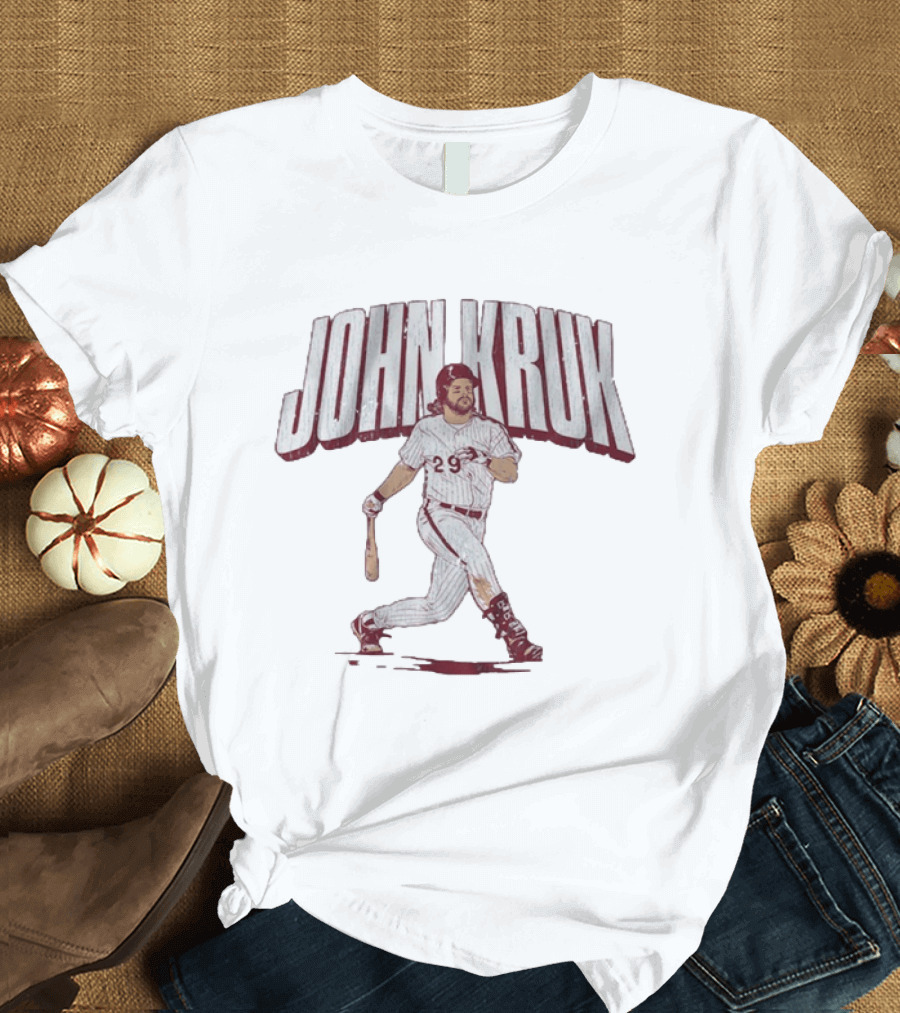 Philadelphia Phillies John Kruk Baseball Slugger Swing 29 T-Shirt