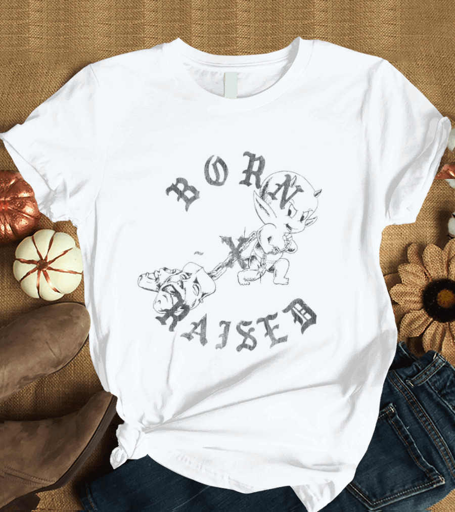 Born X Raised Lil Devil Rocker Retro Gothic T-Shirt