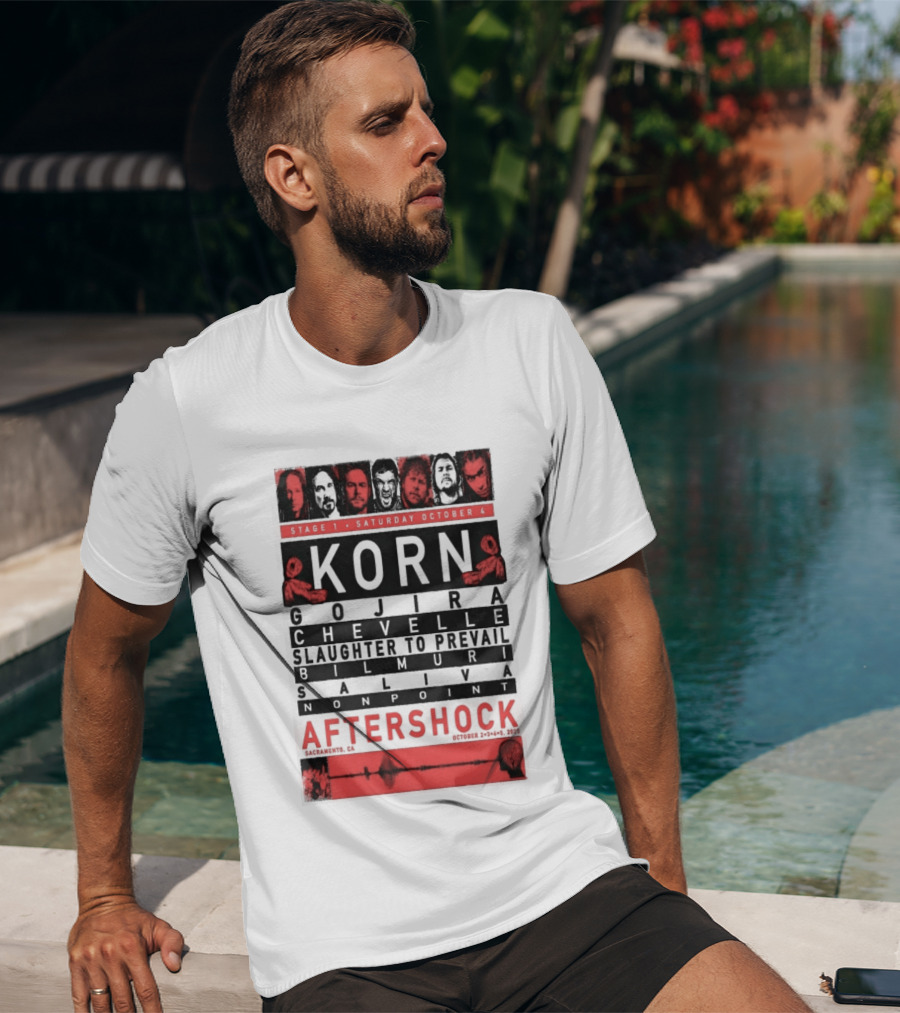 California Tour 2025 Korn Aftershock Festival October Event T-Shirt