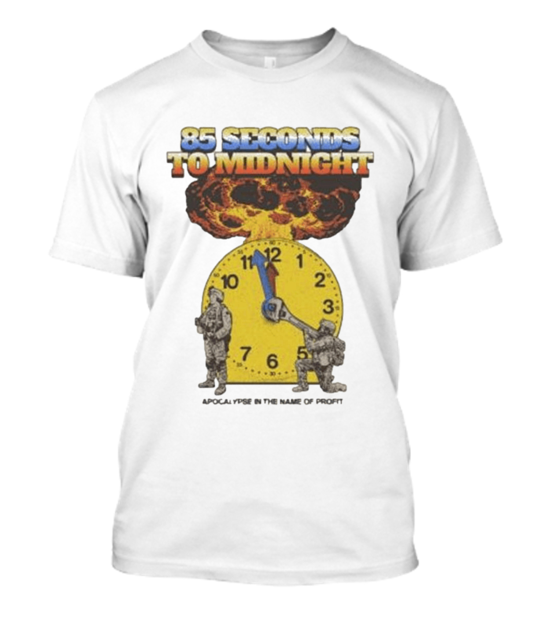 85 Seconds To Midnight Nuclear Explosion Countdown Ideologie Doomsday T-Shirt