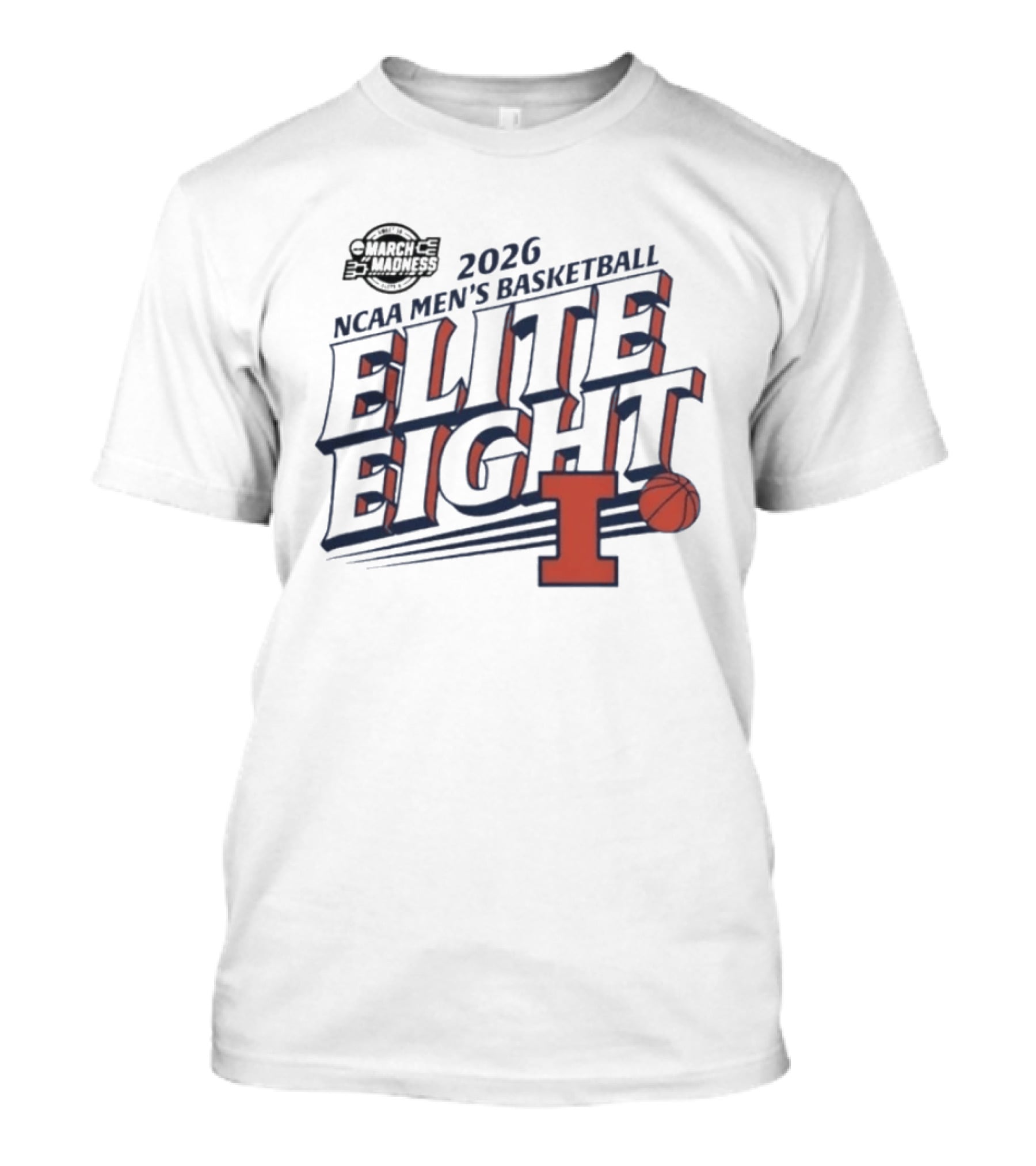 Illinois Fighting Illini NCAA Men's Basketball March Madness 2026 Elite Eight T-Shirt